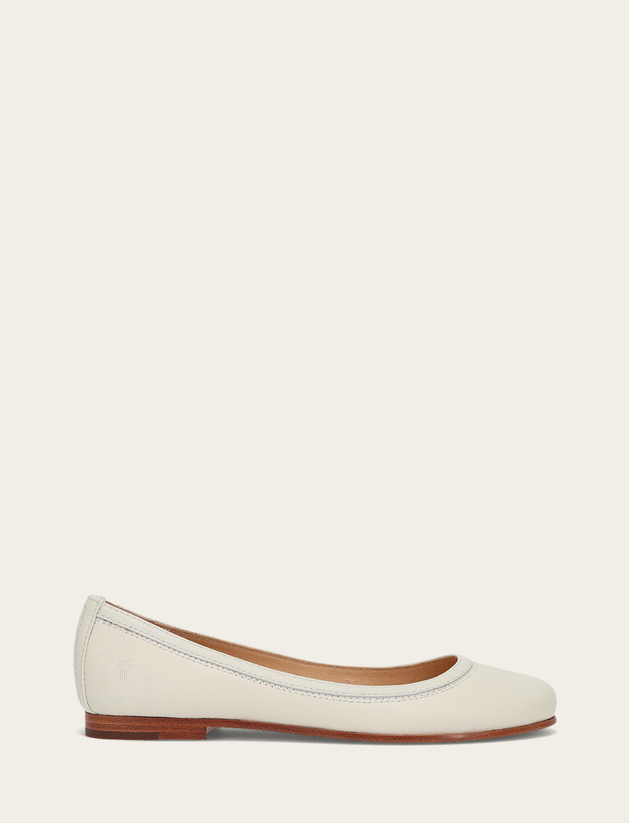 Frye New - Women's White Carson Ballet Flats