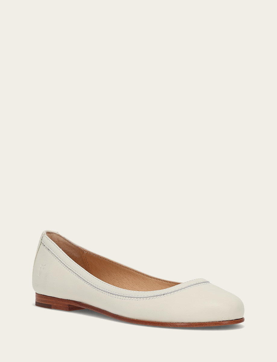 Frye New - Women's White Carson Ballet Flats