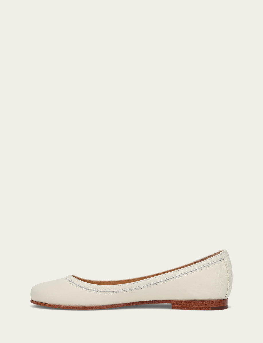 Frye New - Women's White Carson Ballet Flats