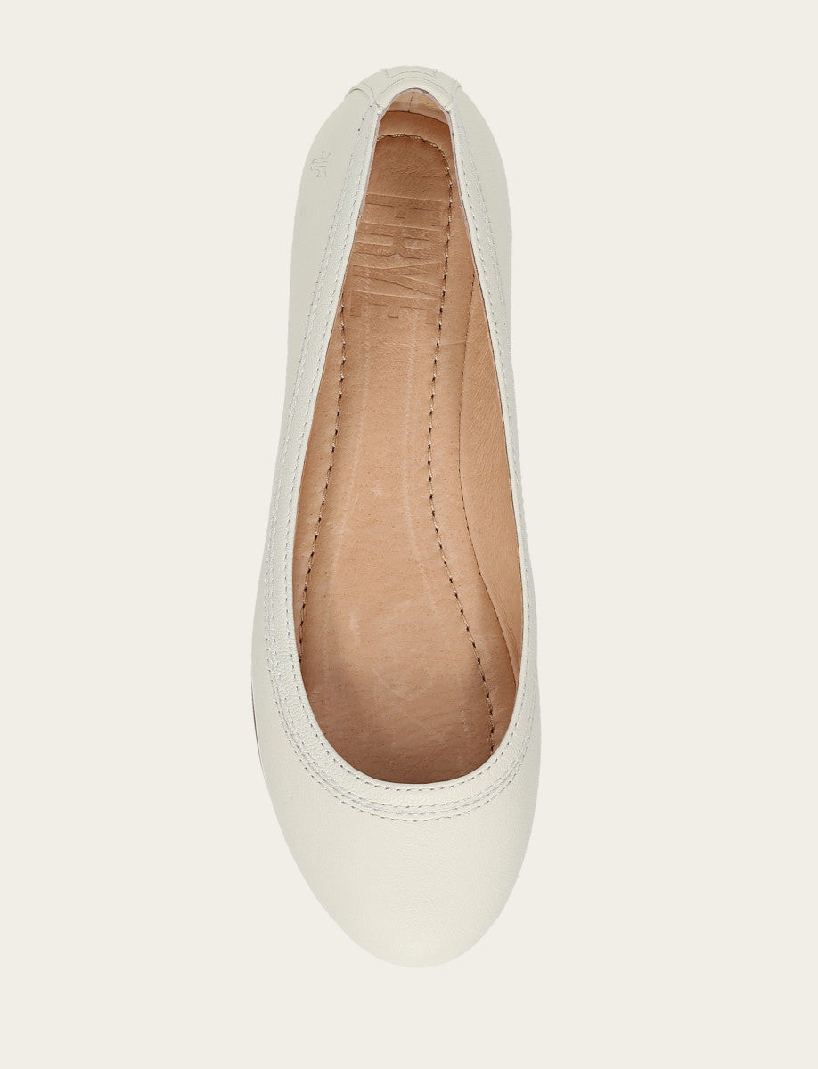 Frye New - Women's White Carson Ballet Flats
