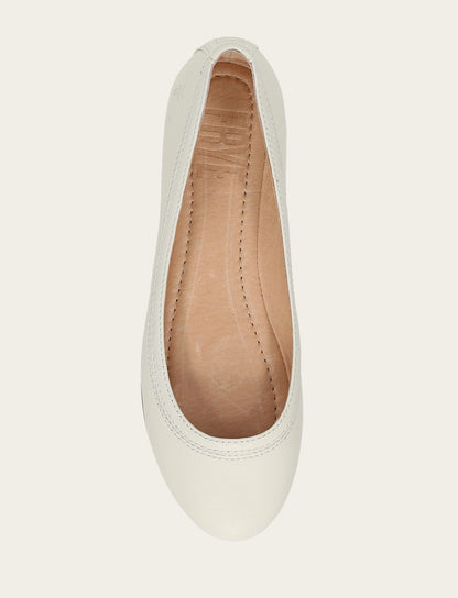 Frye New - Women's White Carson Ballet Flats