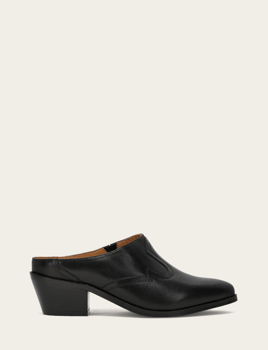 Frye Top Pick - Women's Black Luna Mule