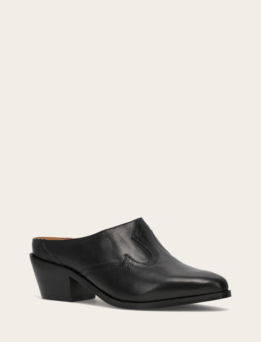 Frye Top Pick - Women's Black Luna Mule
