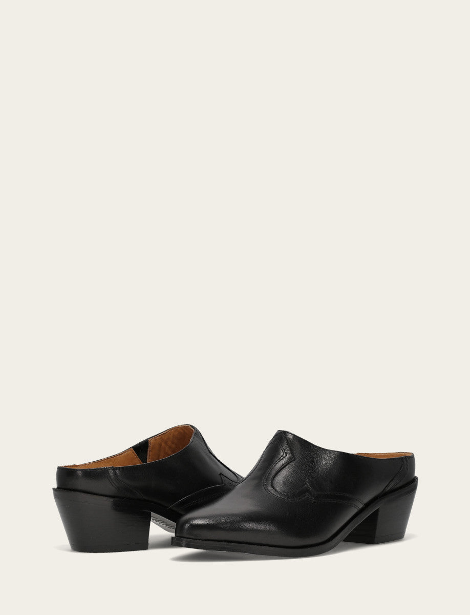 Frye Top Pick - Women's Black Luna Mule
