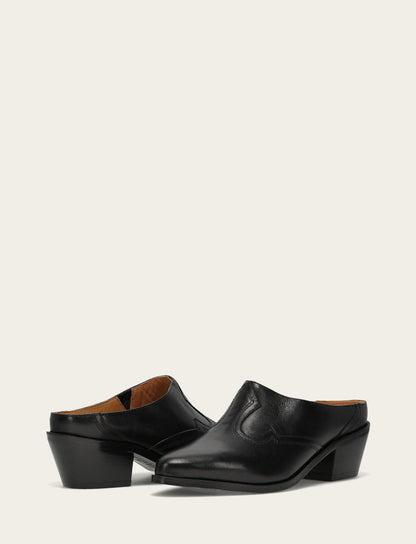Frye Top Pick - Women's Black Luna Mule