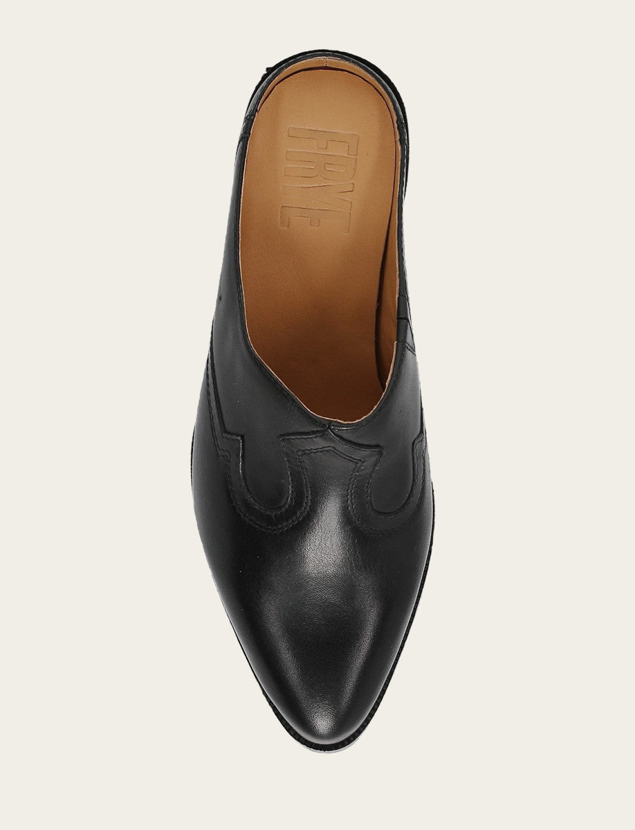 Frye Top Pick - Women's Black Luna Mule