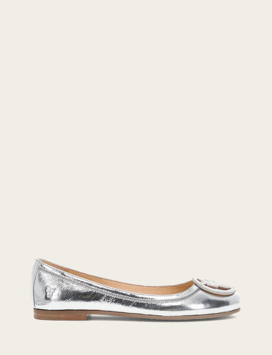 Frye Best Seller - Women's Silver Carson Logo Ballet Flats