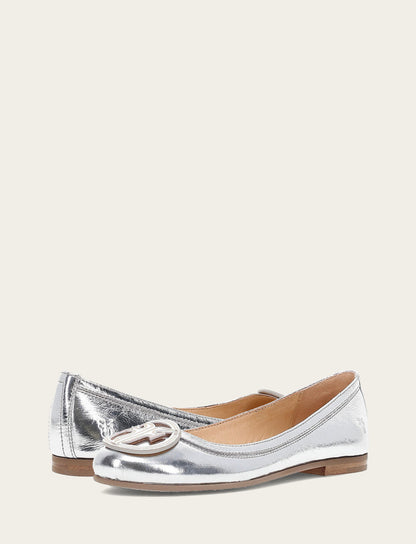 Frye Best Seller - Women's Silver Carson Logo Ballet Flats