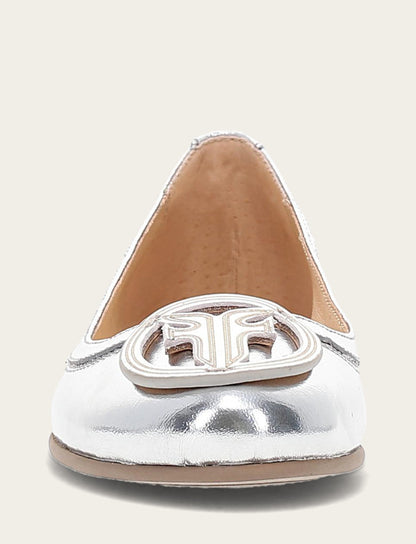 Frye Best Seller - Women's Silver Carson Logo Ballet Flats