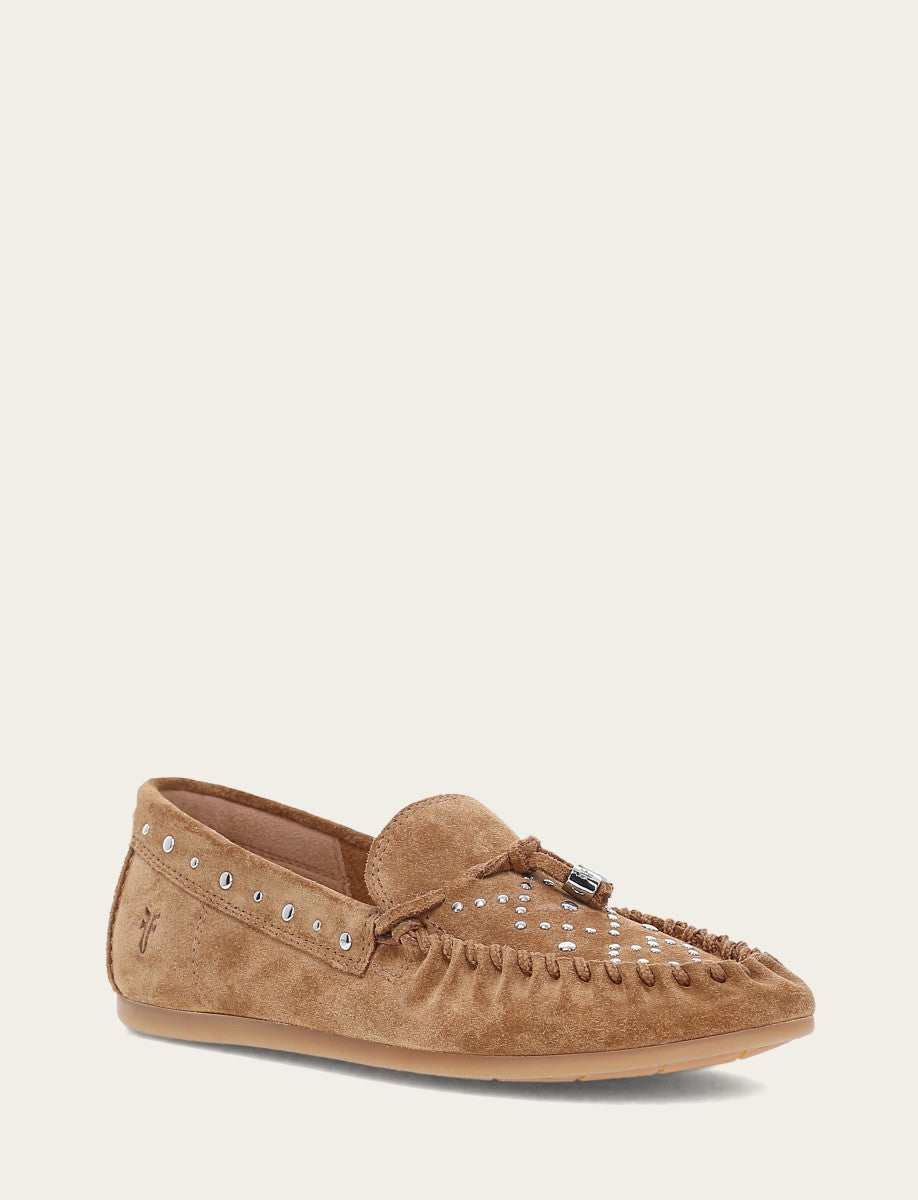 Frye Popular - Women's Almond Naya Stud Moc Loafers