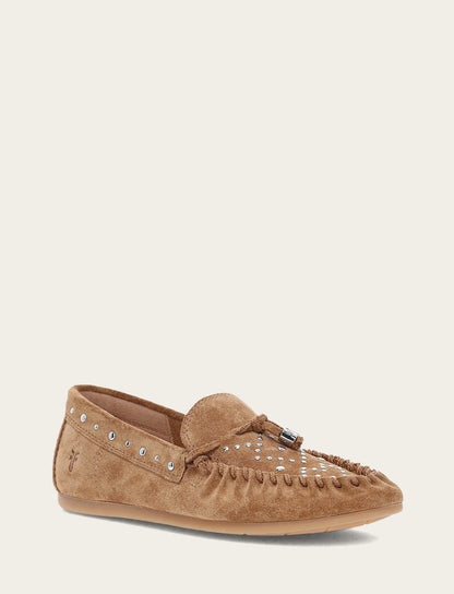 Frye Popular - Women's Almond Naya Stud Moc Loafers