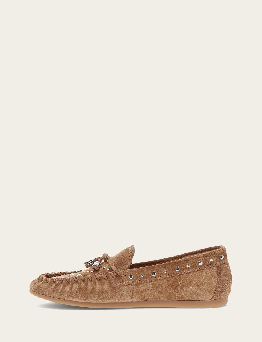 Frye Popular - Women's Almond Naya Stud Moc Loafers