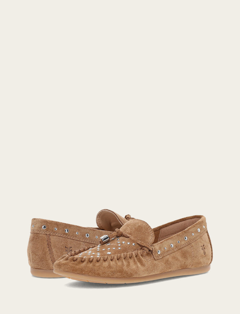 Frye Popular - Women's Almond Naya Stud Moc Loafers