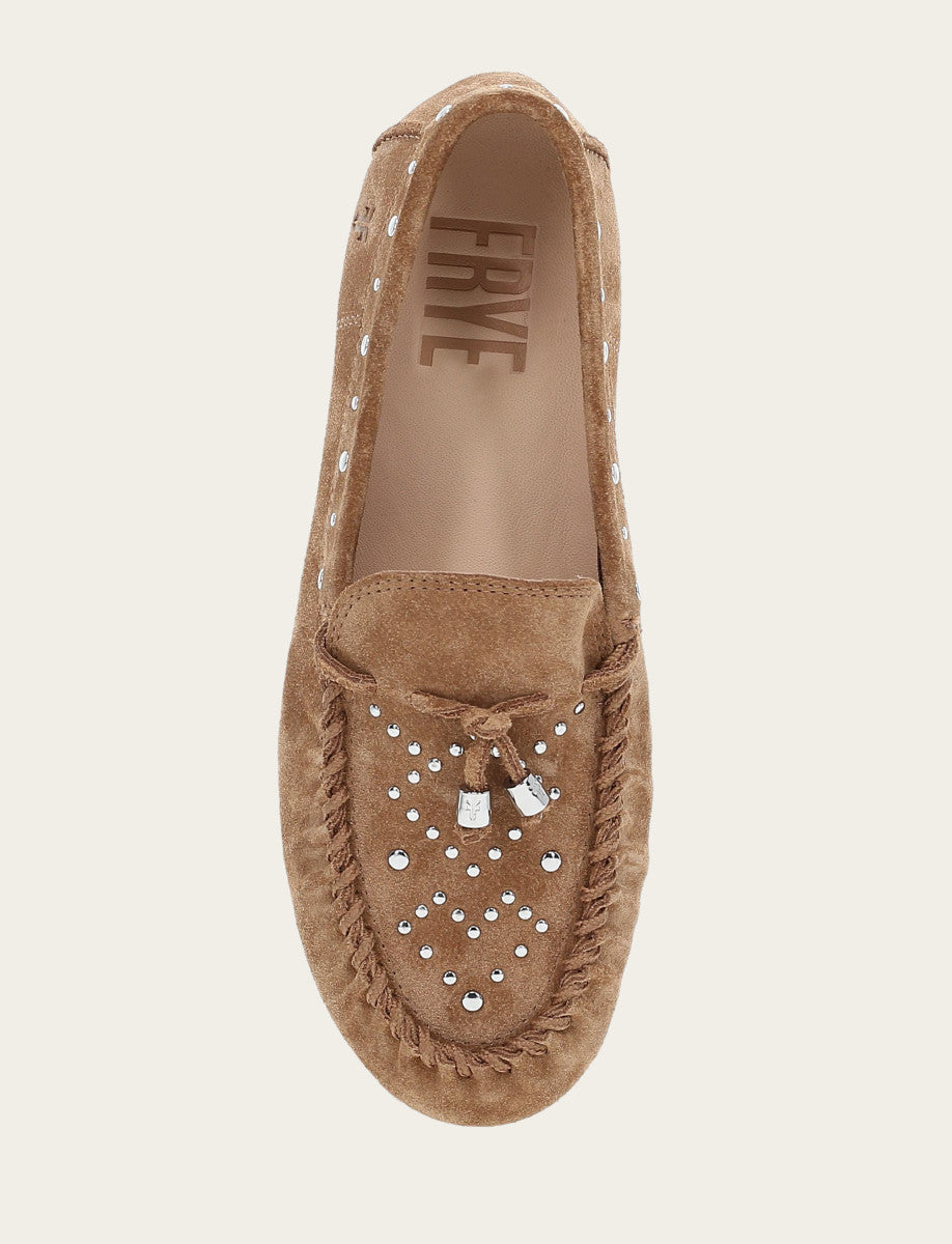 Frye Popular - Women's Almond Naya Stud Moc Loafers