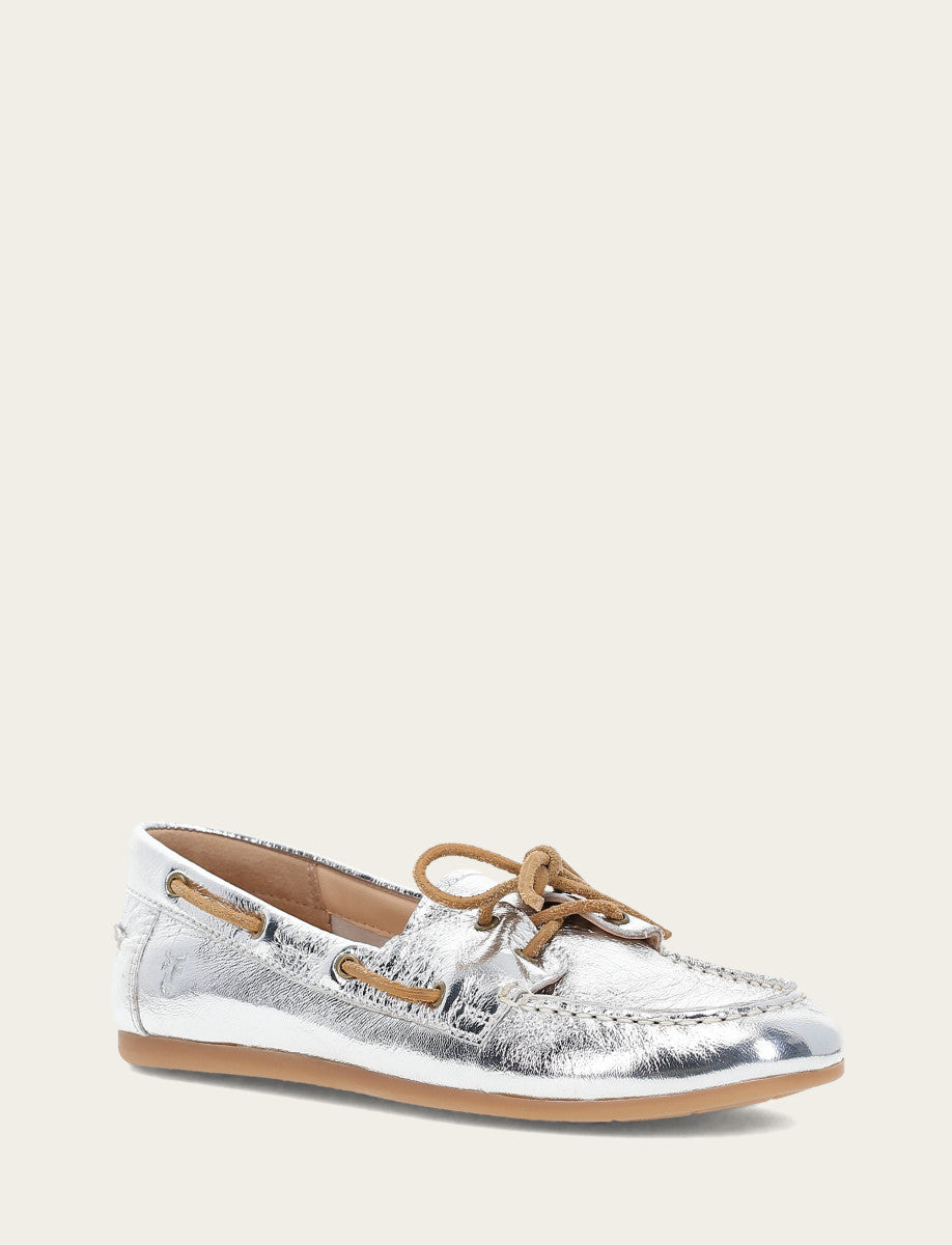 Frye Discount - Women's Silver Naya Boat Shoes