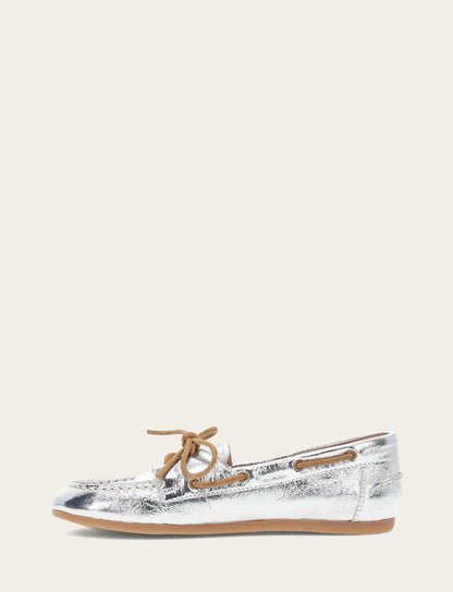 Frye Discount - Women's Silver Naya Boat Shoes