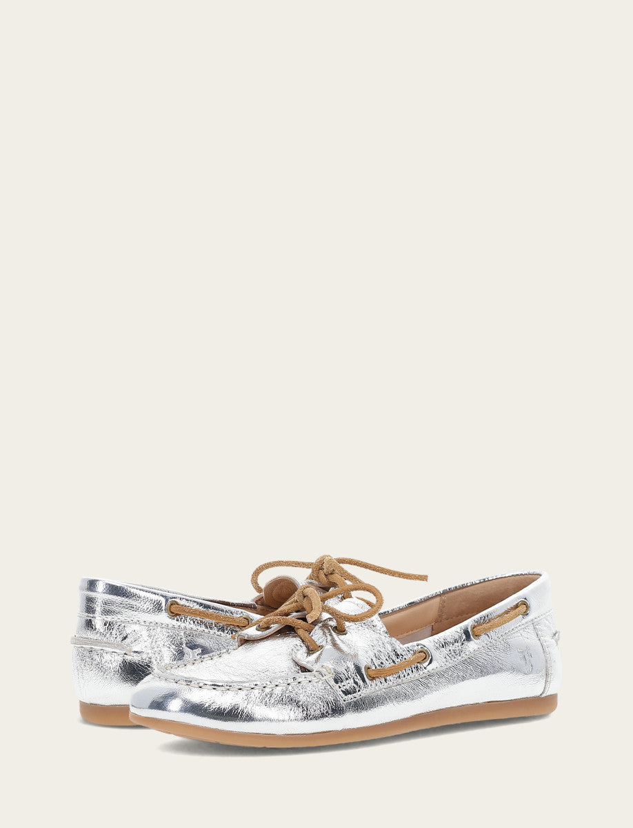 Frye Discount - Women's Silver Naya Boat Shoes