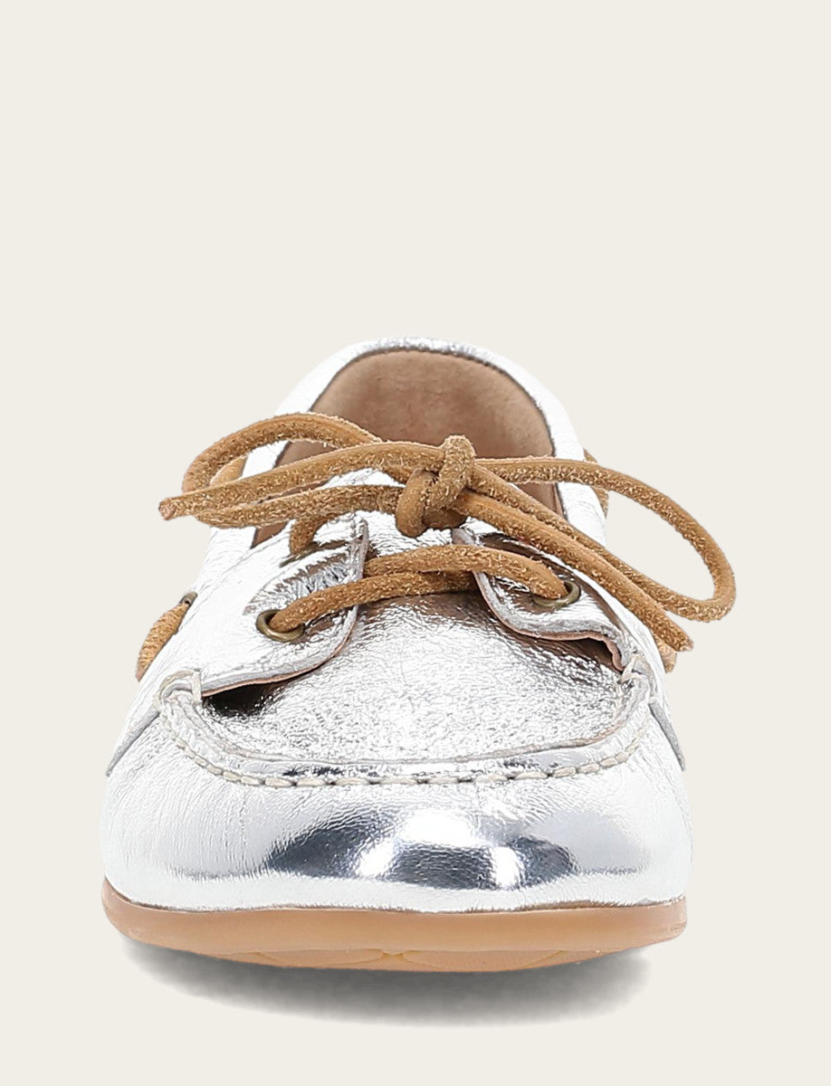 Frye Discount - Women's Silver Naya Boat Shoes