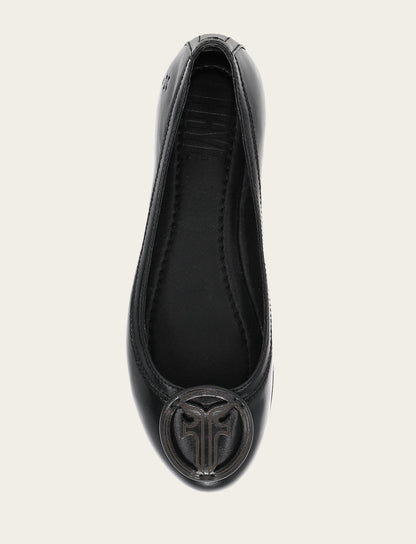 Frye Discount - Women's Black Carson Logo Ballet Flats