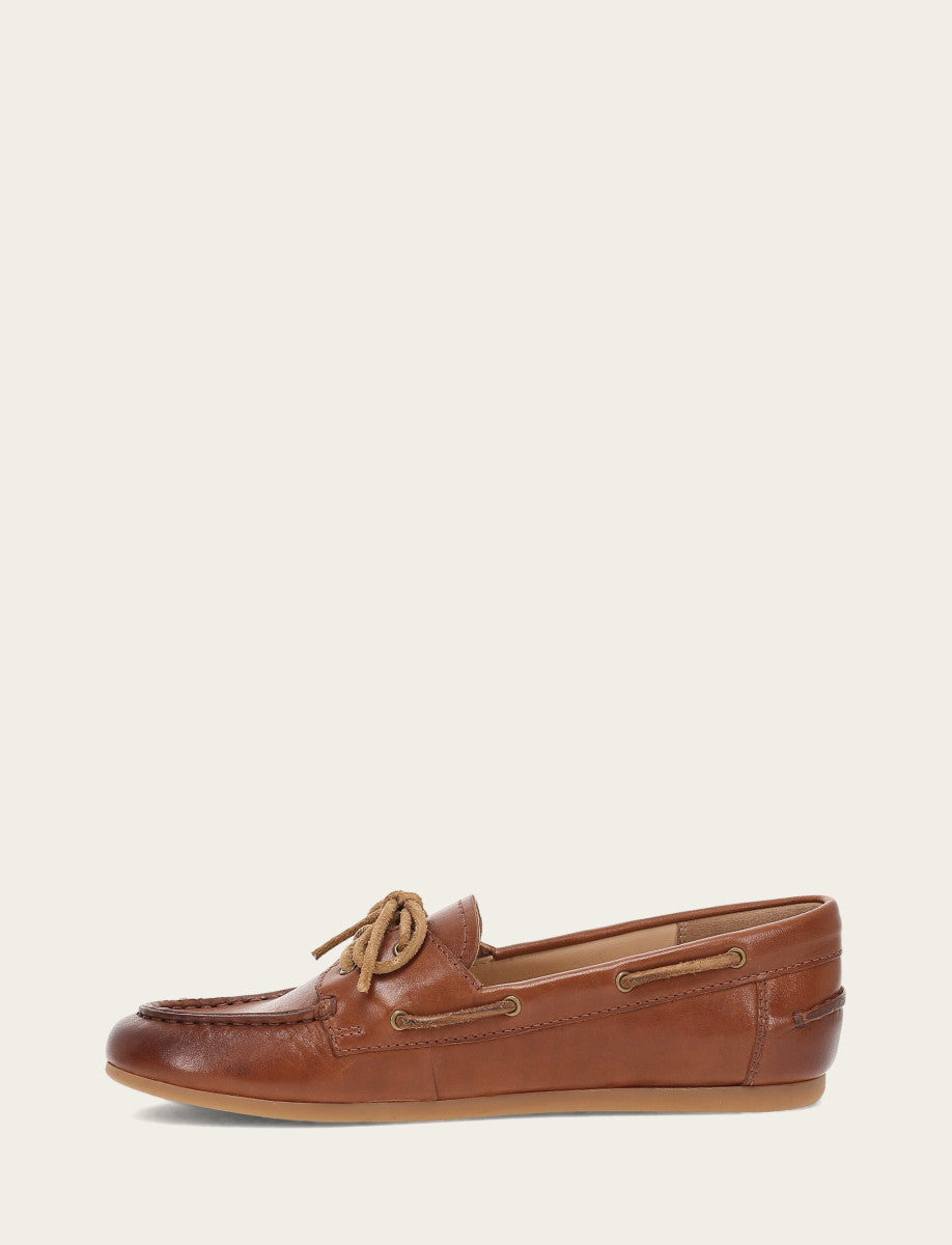 Frye Premium - Women's Cinnamon Naya Boat Shoes