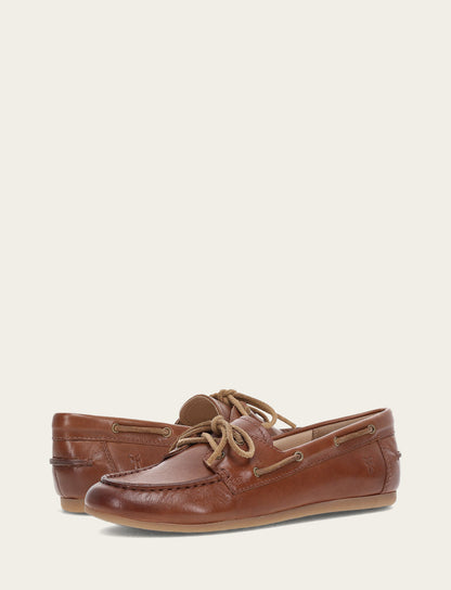 Frye Premium - Women's Cinnamon Naya Boat Shoes