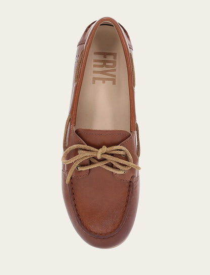 Frye Premium - Women's Cinnamon Naya Boat Shoes