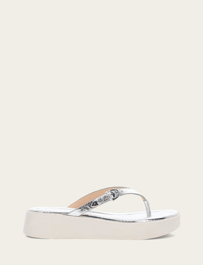 Frye Hot Sale - Women's Silver Maya Buckle Thong Sandals