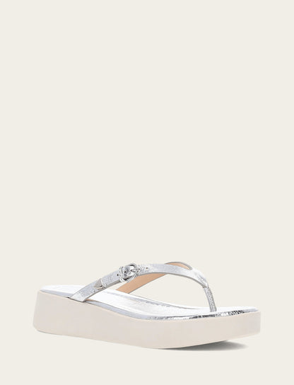 Frye Hot Sale - Women's Silver Maya Buckle Thong Sandals