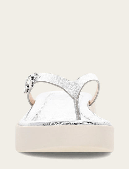 Frye Hot Sale - Women's Silver Maya Buckle Thong Sandals
