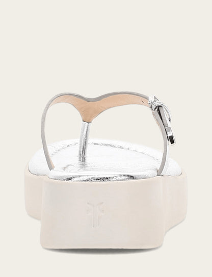 Frye Hot Sale - Women's Silver Maya Buckle Thong Sandals