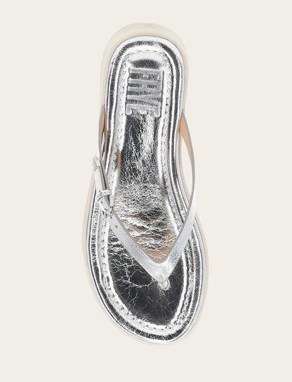 Frye Hot Sale - Women's Silver Maya Buckle Thong Sandals