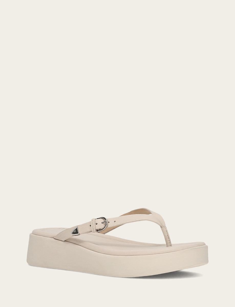 Frye Quality - Women's Ivory Maya Buckle Thong Sandals