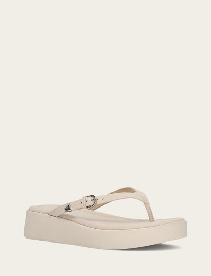 Frye Quality - Women's Ivory Maya Buckle Thong Sandals
