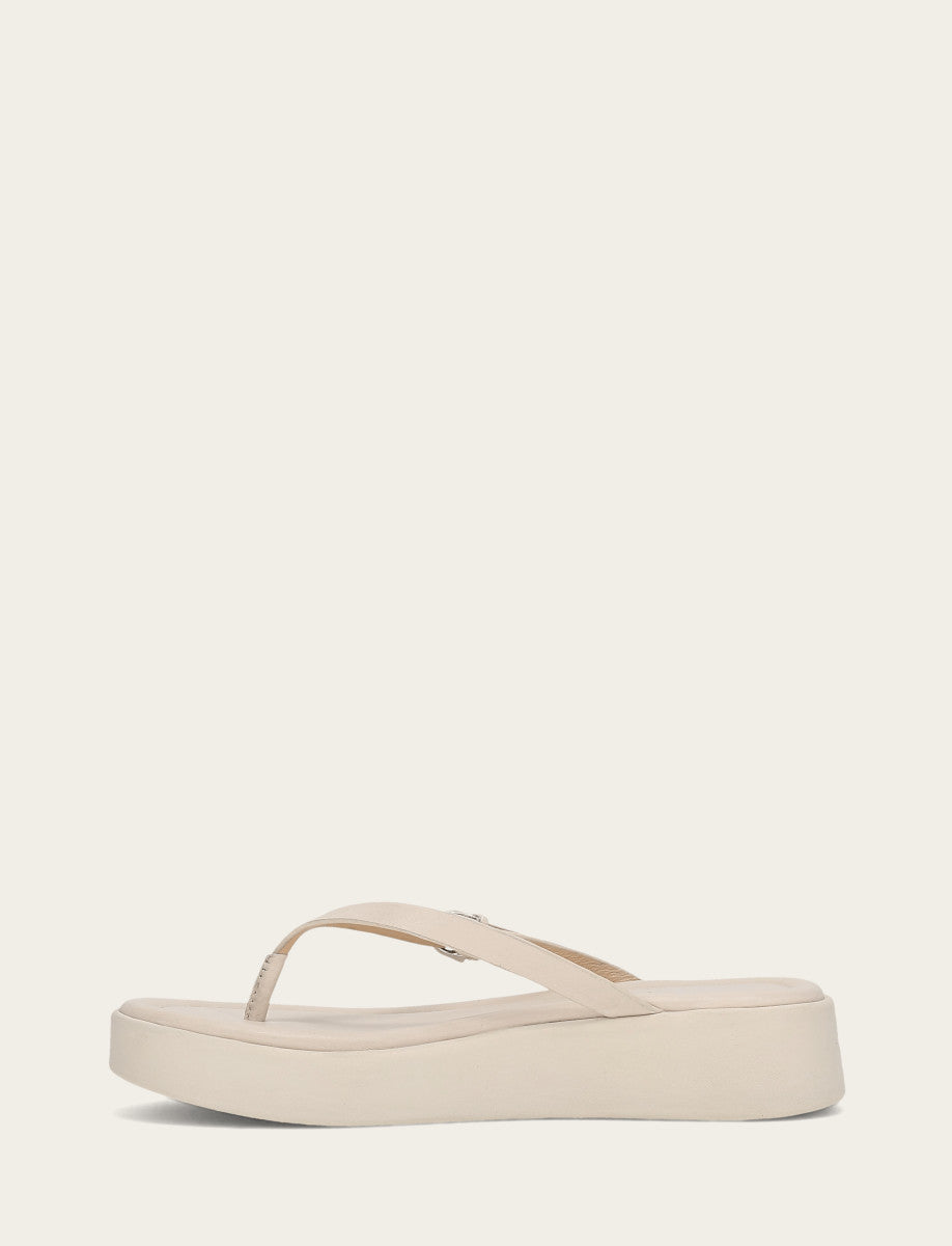 Frye Quality - Women's Ivory Maya Buckle Thong Sandals