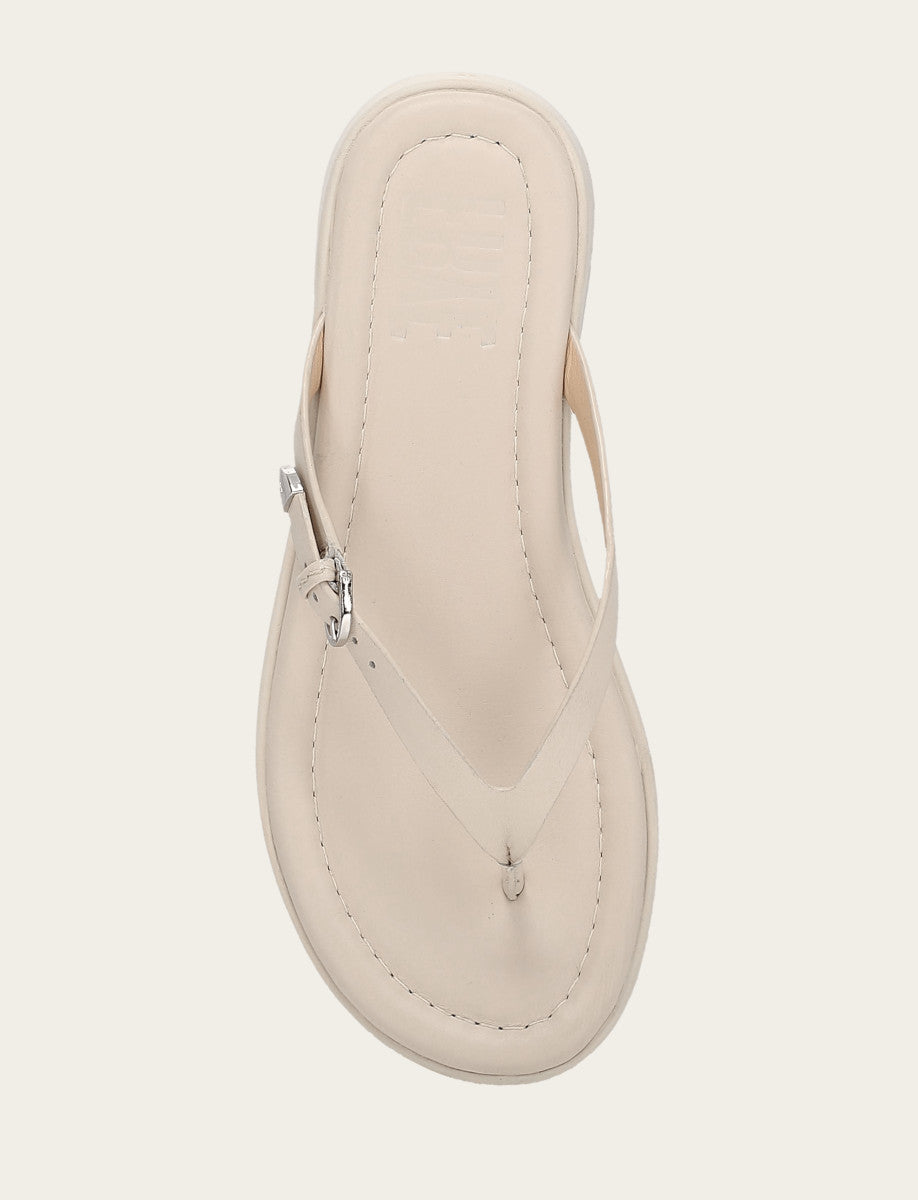 Frye Quality - Women's Ivory Maya Buckle Thong Sandals