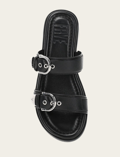 Frye Classic - Women's Black Maya Buckle Sandals