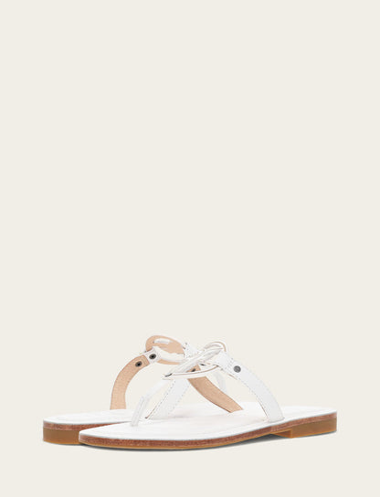 Frye Deals - Women's White Taylor Logo Sandals