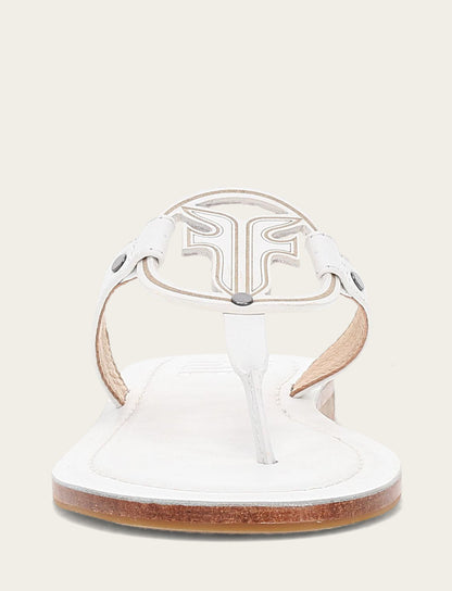 Frye Deals - Women's White Taylor Logo Sandals