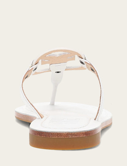 Frye Deals - Women's White Taylor Logo Sandals