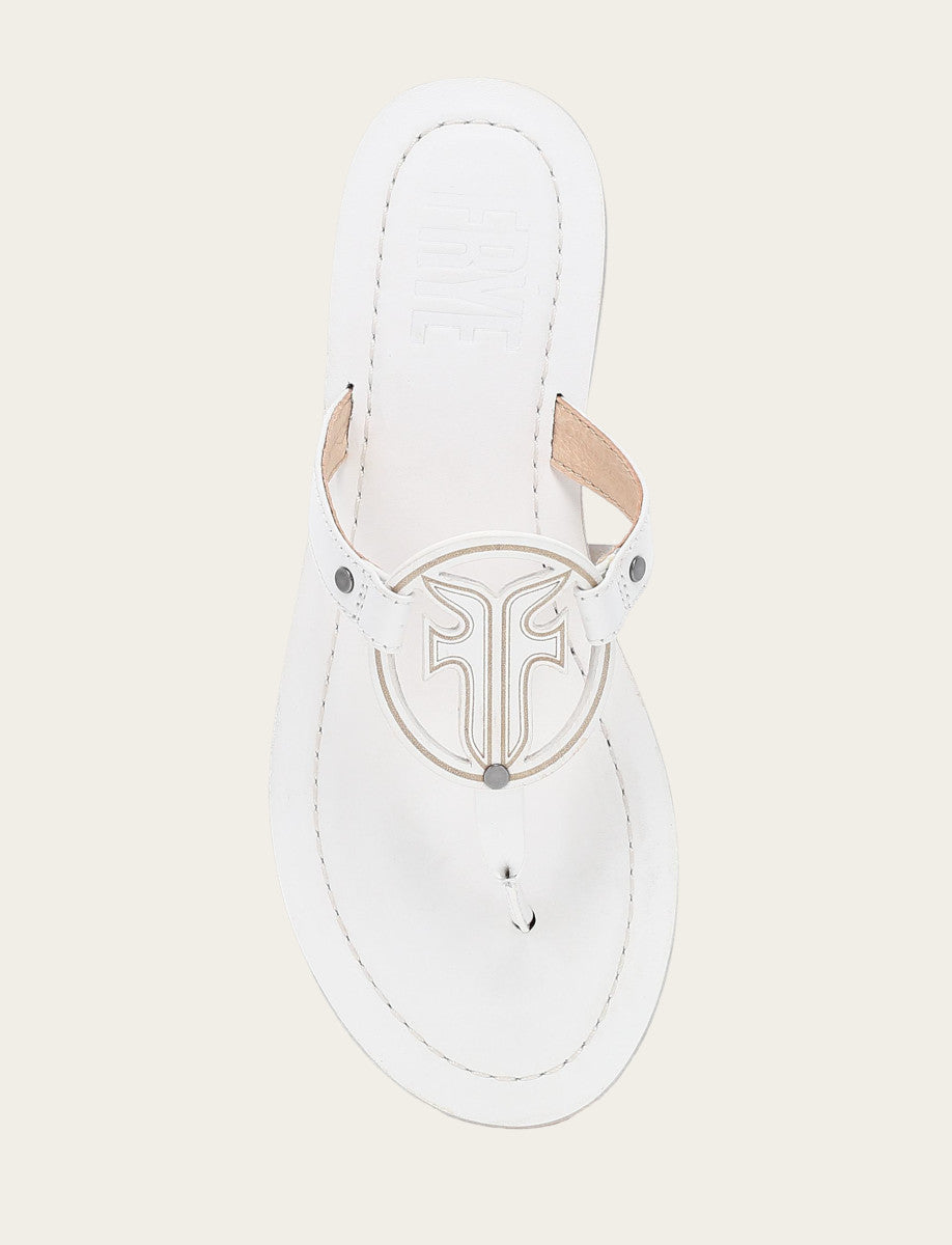 Frye Deals - Women's White Taylor Logo Sandals