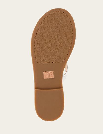Frye Deals - Women's White Taylor Logo Sandals