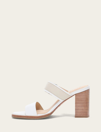 Frye Customer Favorite - Women's White Ivory Stella Buckle Slide Sandals