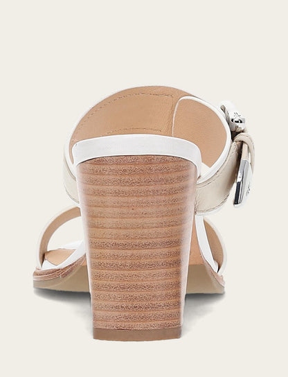 Frye Customer Favorite - Women's White Ivory Stella Buckle Slide Sandals