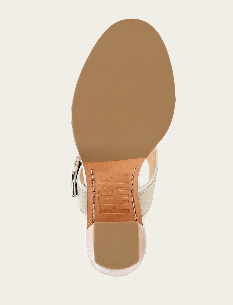 Frye Customer Favorite - Women's White Ivory Stella Buckle Slide Sandals