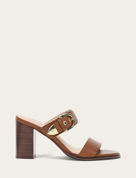 Frye Quality - Women's Dark Latte Stella Buckle Slide Sandals