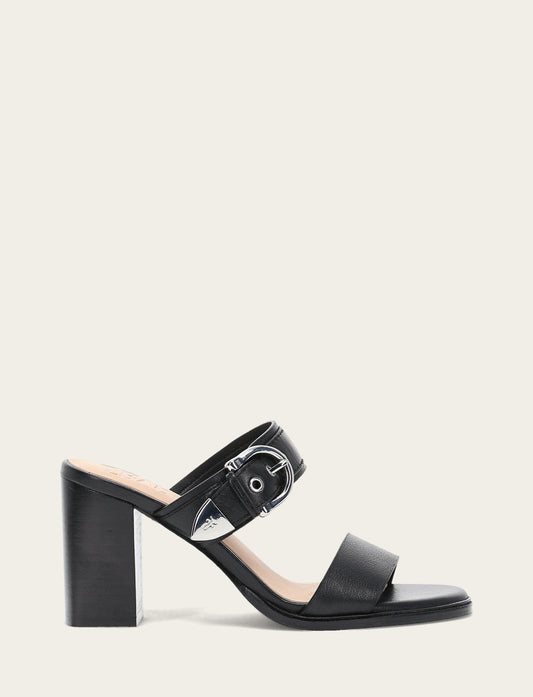Frye Essential - Women's Black Stella Buckle Slide Sandals