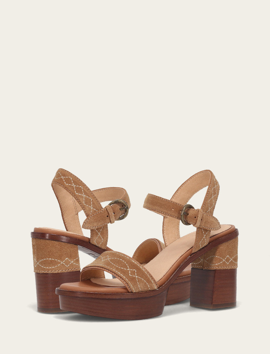 Frye Recommended - Women’s Almond Pipa Woodstock Sandals