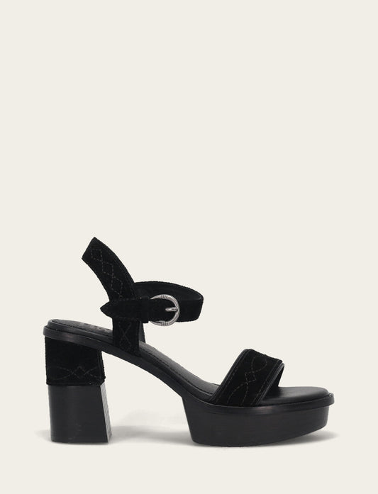 Frye Value - Women’s Black Pipa Woodstock Sandals
