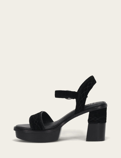 Frye Value - Women’s Black Pipa Woodstock Sandals