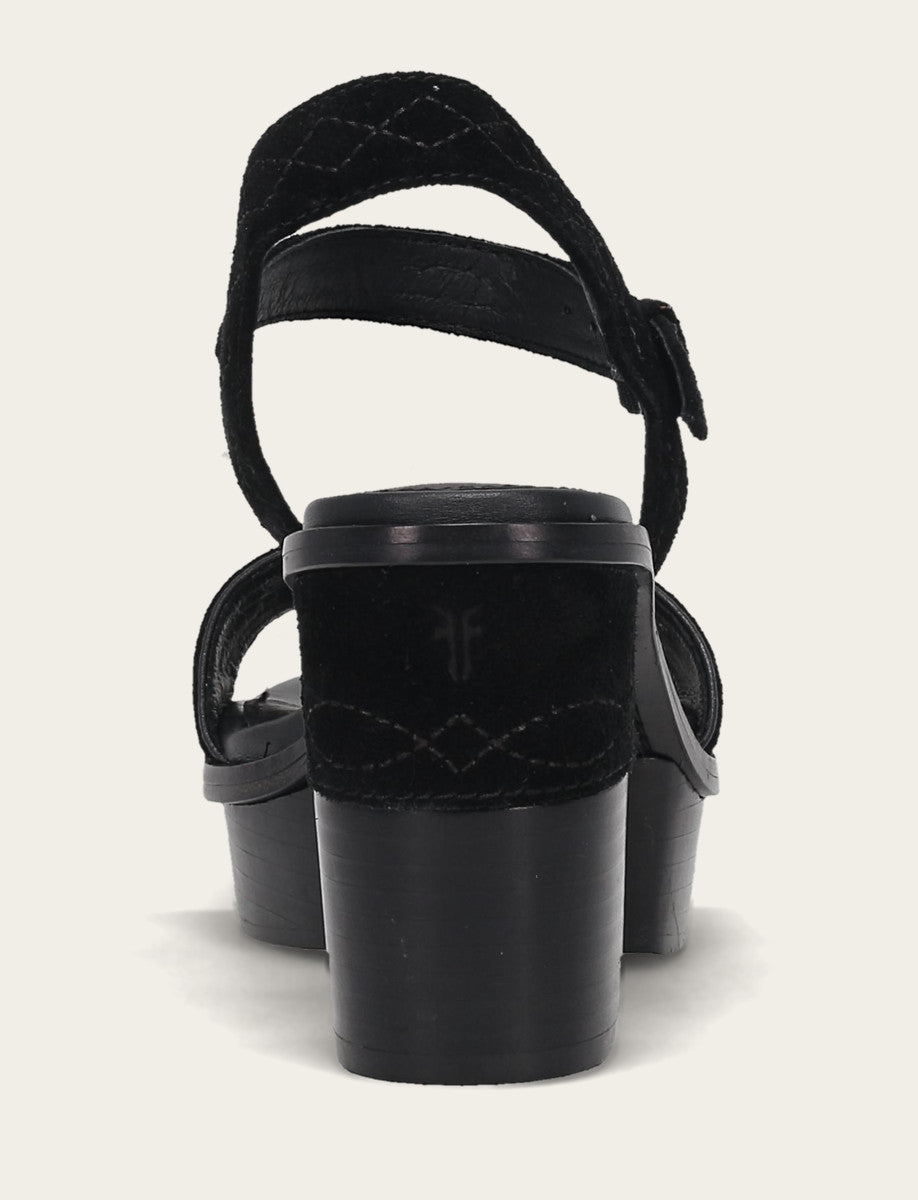 Frye Value - Women’s Black Pipa Woodstock Sandals